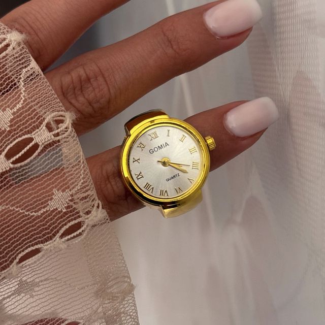 Anillo Reloj Sigillo Gold White