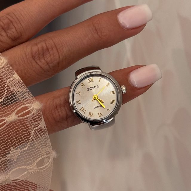 Anillo Reloj Sigillo Silver White